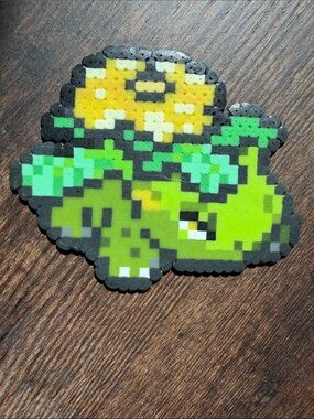 Handmade Teal & Green Shiny Venasaur Pixel Pokemon Magnet
